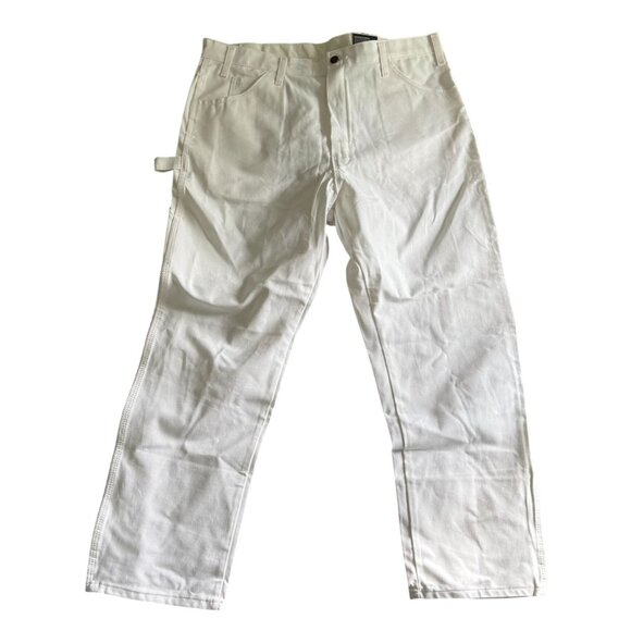 NWT Dickies Relaxed Fit Utility Pants Men's Size 38x30 White Workwear Travel - Picture 1 of 9